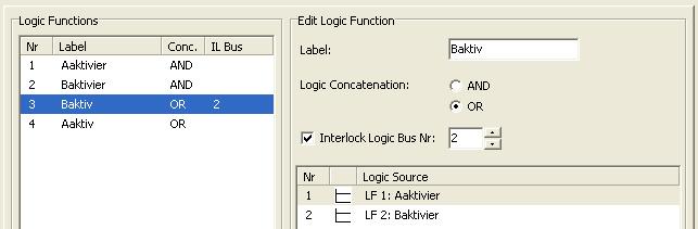 Interlock Example 4: Changing the status using two keys, logic function 3.
